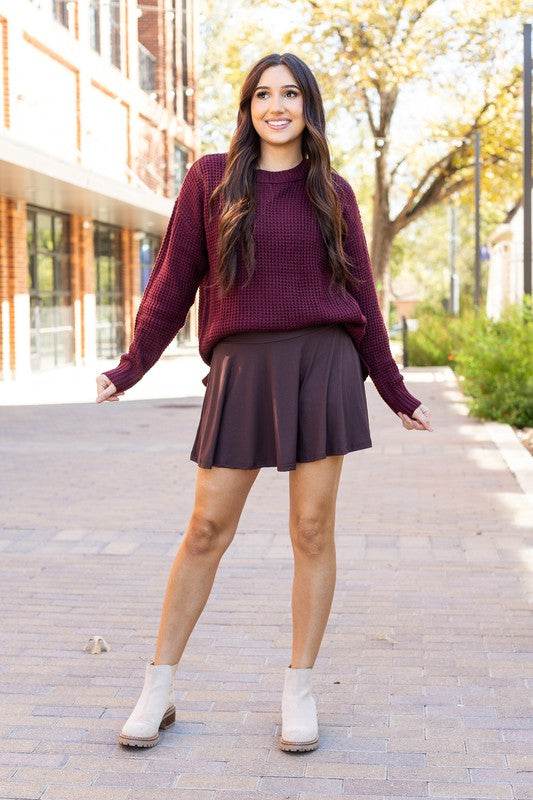 The Britt - Brown Skort - Shop Style & More | Fresh Looks, Everyday Deals & Free Shipping