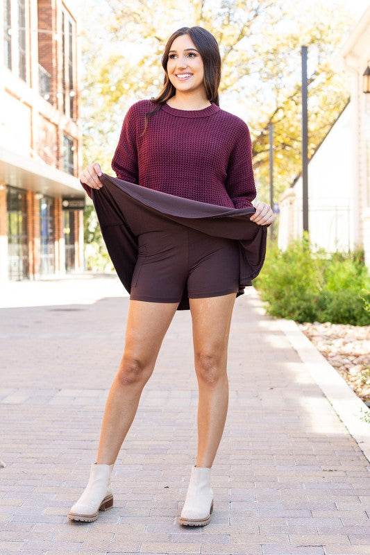 The Britt - Brown Skort - Shop Style & More | Fresh Looks, Everyday Deals & Free Shipping