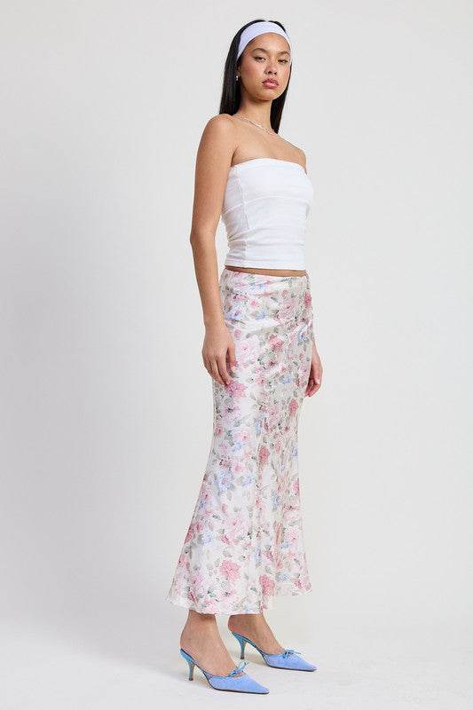 BIAS FLORAL MAXI SKIRT - Shop Style & More | Fresh Looks, Everyday Deals & Free Shipping