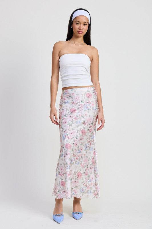 BIAS FLORAL MAXI SKIRT - Shop Style & More | Fresh Looks, Everyday Deals & Free Shipping