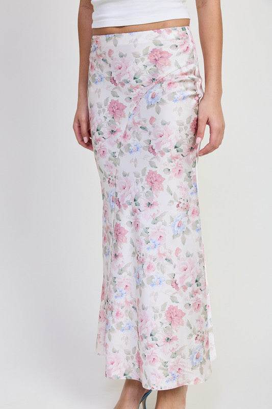 BIAS FLORAL MAXI SKIRT - Shop Style & More | Fresh Looks, Everyday Deals & Free Shipping