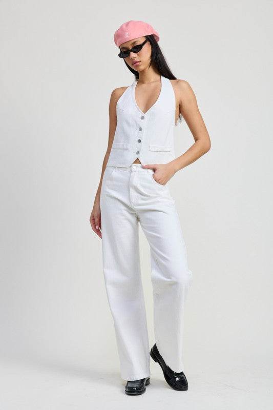 FOLDED FITTED DENIM PANTS - Shop Style & More | Fresh Looks, Everyday Deals & Free Shipping