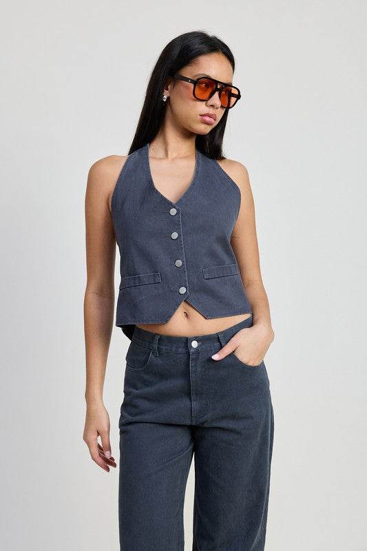 FOLDED FITTED DENIM PANTS - Shop Style & More | Fresh Looks, Everyday Deals & Free Shipping