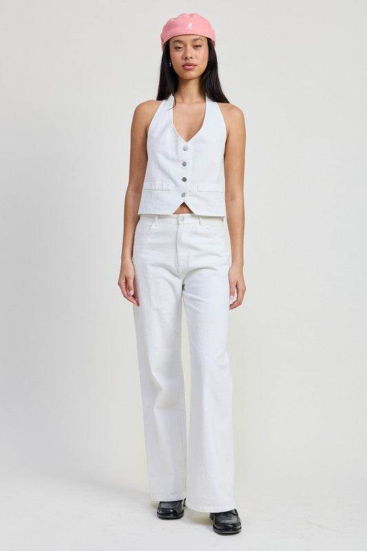 FOLDED FITTED DENIM PANTS - Shop Style & More | Fresh Looks, Everyday Deals & Free Shipping