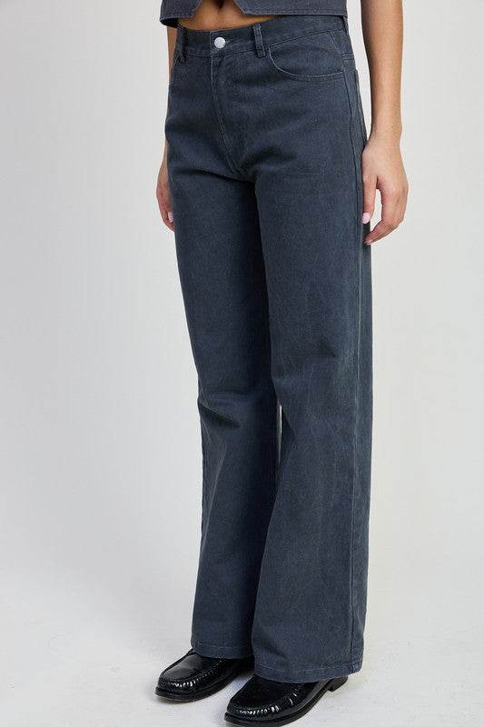 FOLDED FITTED DENIM PANTS - Shop Style & More | Fresh Looks, Everyday Deals & Free Shipping