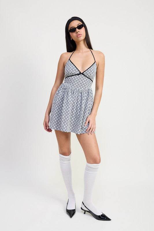 GINGHAM HALTER NECK MINI DRESS - Shop Style & More | Fresh Looks, Everyday Deals & Free Shipping