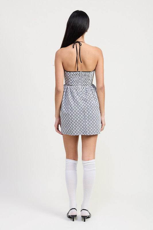 GINGHAM HALTER NECK MINI DRESS - Shop Style & More | Fresh Looks, Everyday Deals & Free Shipping