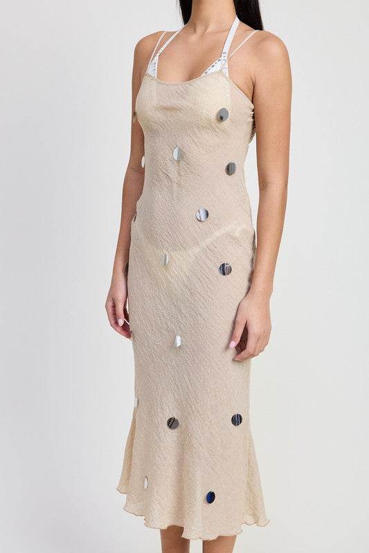 SQUARE NECK MIDI BIAS DRESS - Shop Style & More | Fresh Looks, Everyday Deals & Free Shipping