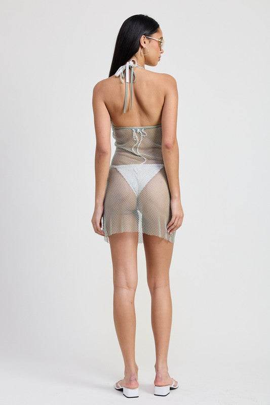 HALTER MINI RHINESTONE DRESS - Shop Style & More | Fresh Looks, Everyday Deals & Free Shipping