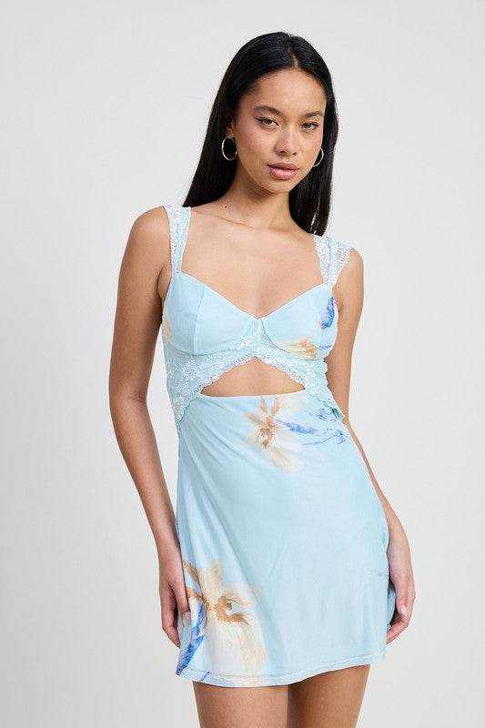 MINI LACE CONTRAST DRESS - Shop Style & More | Fresh Looks, Everyday Deals & Free Shipping