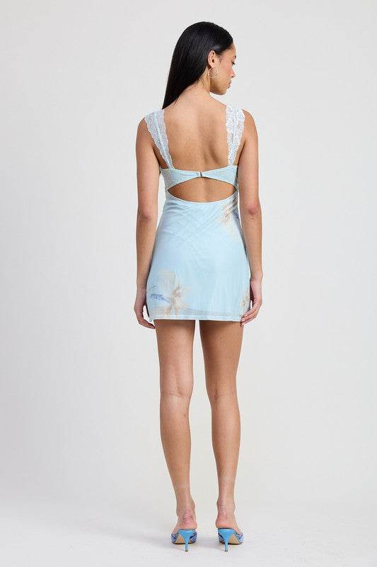 MINI LACE CONTRAST DRESS - Shop Style & More | Fresh Looks, Everyday Deals & Free Shipping