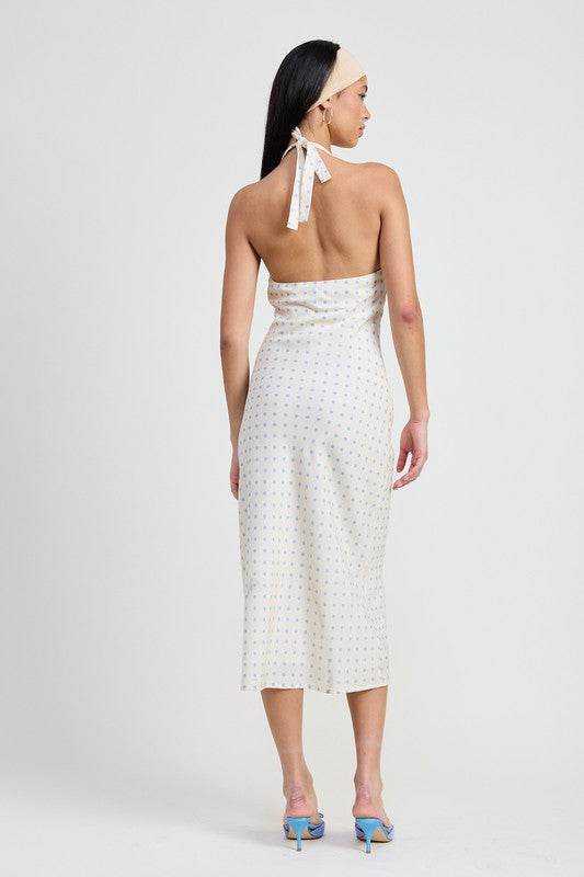 V NECK MAXI DRESS WITH NECK TIE - Shop Style & More | Fresh Looks, Everyday Deals & Free Shipping