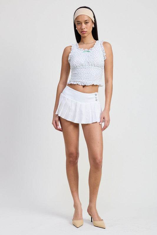 PLEATED MINI SKORT - Shop Style & More | Fresh Looks, Everyday Deals & Free Shipping