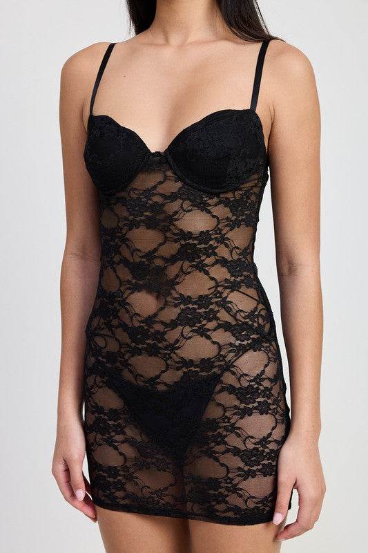 MINI LACE SHEER DRESS - Shop Style & More | Fresh Looks, Everyday Deals & Free Shipping