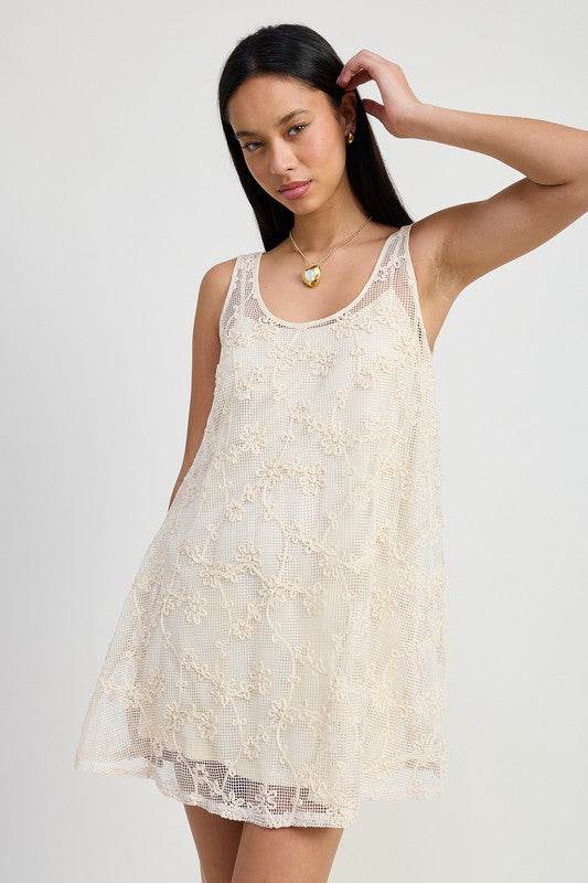 MINI FLORAL CROCHET DRESS - Shop Style & More | Fresh Looks, Everyday Deals & Free Shipping