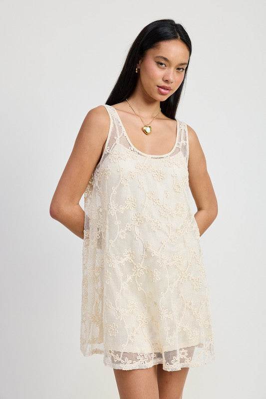 MINI FLORAL CROCHET DRESS - Shop Style & More | Fresh Looks, Everyday Deals & Free Shipping