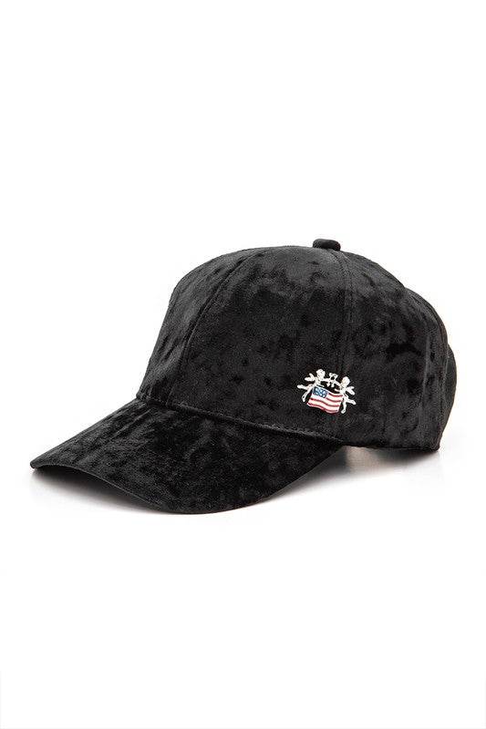 American Flag Angel Pin Tag Velour Cap - Shop Style & More | Fresh Looks, Everyday Deals & Free Shipping
