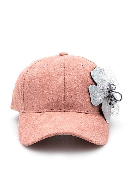 Beaded Flower Suede Fashion Cap - Shop Style & More | Fresh Looks, Everyday Deals & Free Shipping