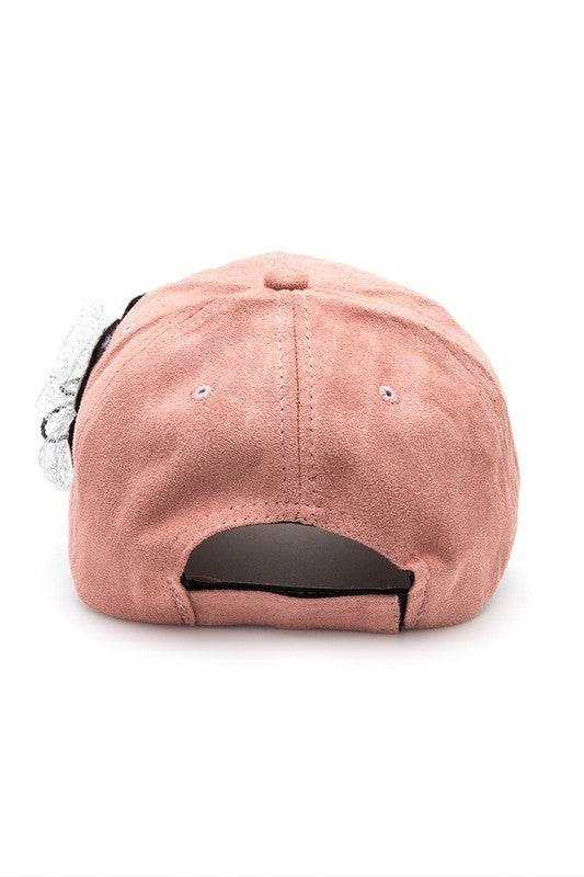 Beaded Flower Suede Fashion Cap - Shop Style & More | Fresh Looks, Everyday Deals & Free Shipping