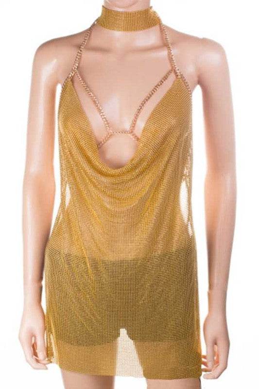 Mesh Metal Chain Mill Iconic Body Chain - Shop Style & More | Fresh Looks, Everyday Deals & Free Shipping