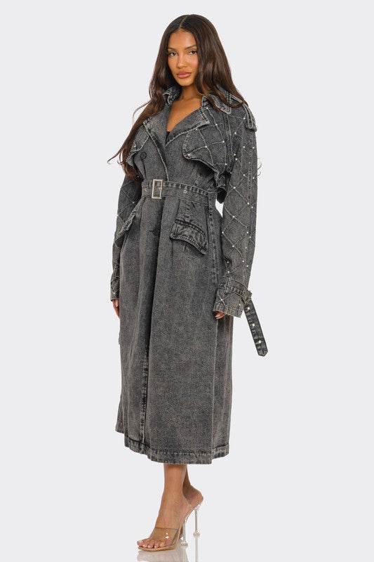 Distressed Denim Trench Coat - Shop Style & More | Fresh Looks, Everyday Deals & Free Shipping