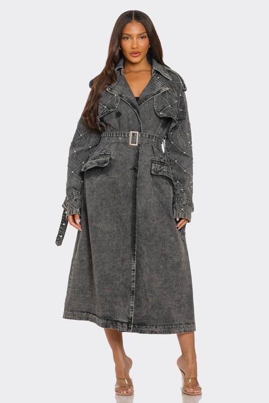 Distressed Denim Trench Coat - Shop Style & More | Fresh Looks, Everyday Deals & Free Shipping