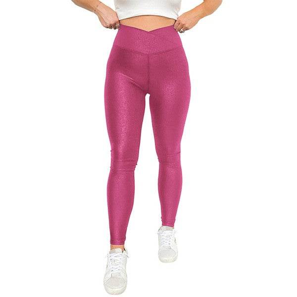 Women Crossed Dip Waist Sleek Leather Leggings - Shop Style & More | Fresh Looks, Everyday Deals & Free Shipping