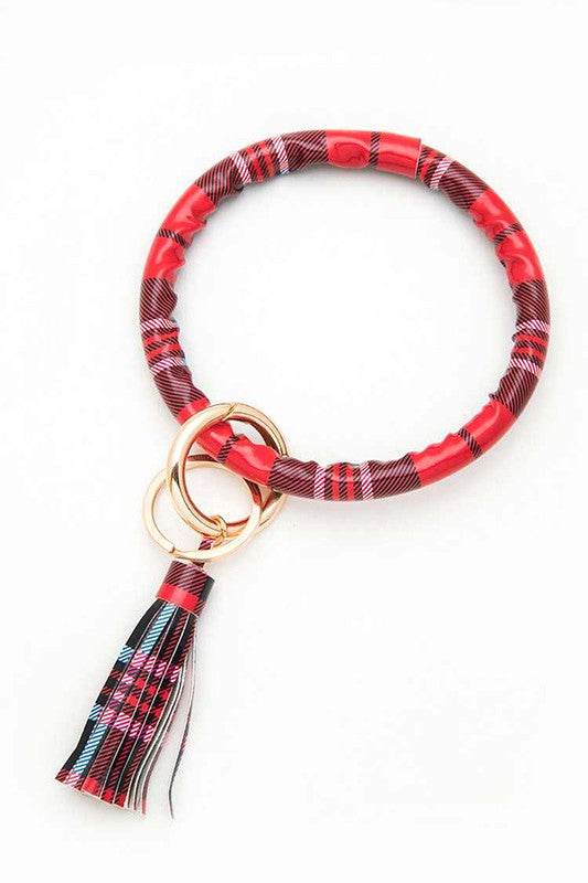 Plaid Printed Tassel Bracelet Key Charm - Shop Style & More | Fresh Looks, Everyday Deals & Free Shipping