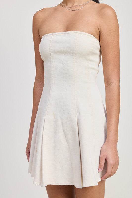 STRAPLESS MINI RUFFLE DRESS - Shop Style & More | Fresh Looks, Everyday Deals & Free Shipping