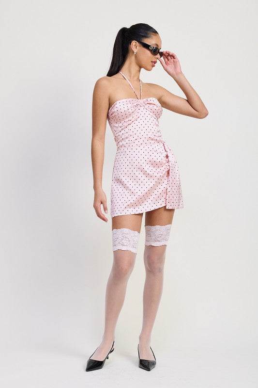 MINI HALTER POLKA DOT DRESS - Shop Style & More | Fresh Looks, Everyday Deals & Free Shipping