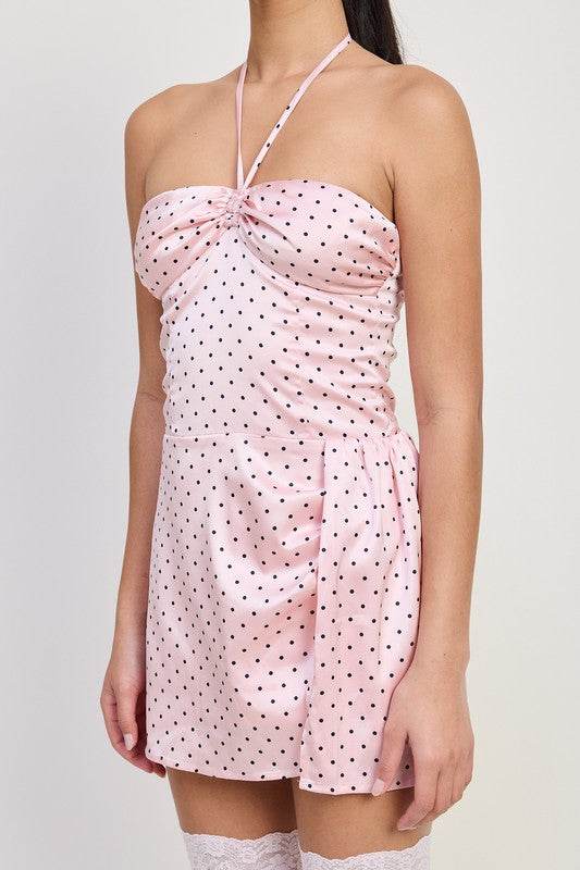MINI HALTER POLKA DOT DRESS - Shop Style & More | Fresh Looks, Everyday Deals & Free Shipping