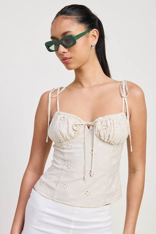 BUSTIER TOP WITH SHOULDER TIES - Shop Style & More | Fresh Looks, Everyday Deals & Free Shipping