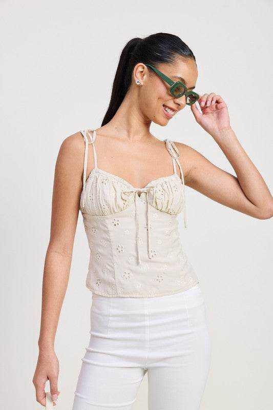 BUSTIER TOP WITH SHOULDER TIES - Shop Style & More | Fresh Looks, Everyday Deals & Free Shipping
