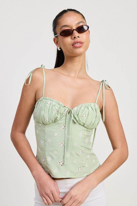 BUSTIER TOP WITH SHOULDER TIES - Shop Style & More | Fresh Looks, Everyday Deals & Free Shipping