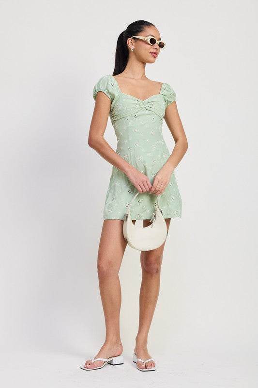 MIX MEDIA MINI RUCHED DRESS - Shop Style & More | Fresh Looks, Everyday Deals & Free Shipping