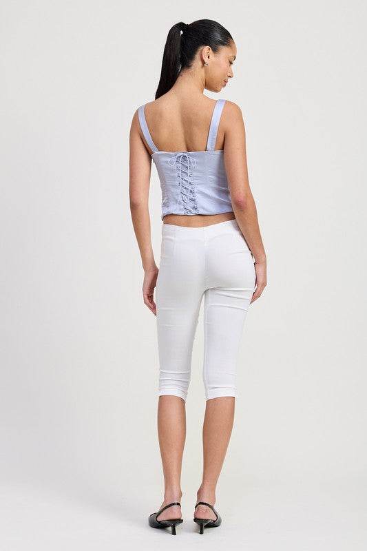 SATIN BUSTIER TOP WITH LACE DETAIL - Shop Style & More | Fresh Looks, Everyday Deals & Free Shipping