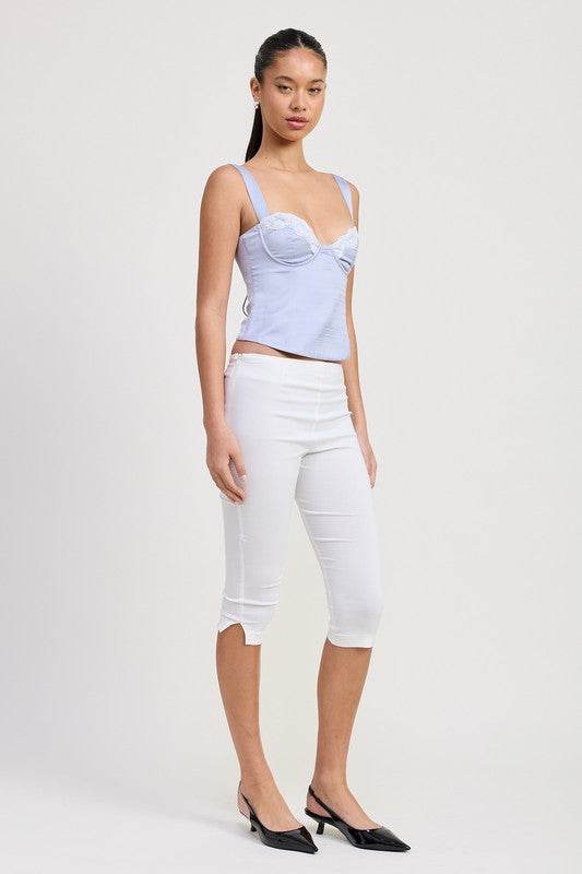 SATIN BUSTIER TOP WITH LACE DETAIL - Shop Style & More | Fresh Looks, Everyday Deals & Free Shipping