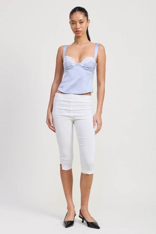 SATIN BUSTIER TOP WITH LACE DETAIL - Shop Style & More | Fresh Looks, Everyday Deals & Free Shipping