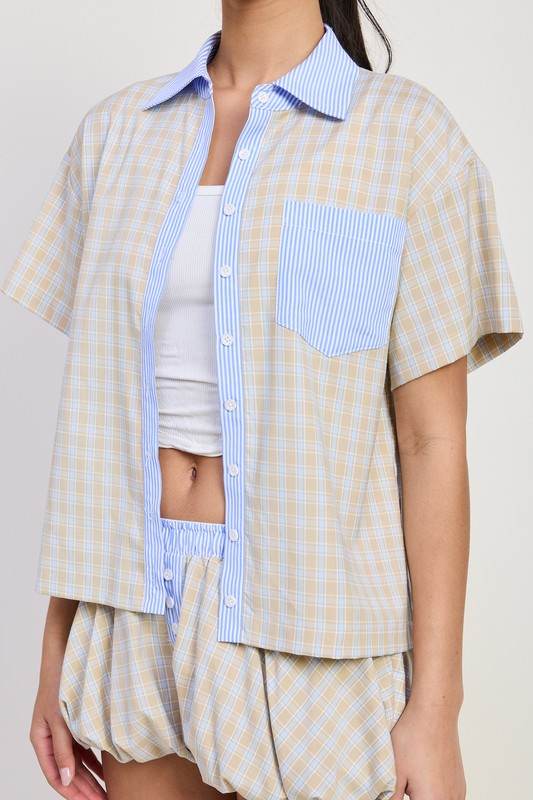 MIX MEDIA OVERSIZED SHIRT - Shop Style & More | Fresh Looks, Everyday Deals & Free Shipping