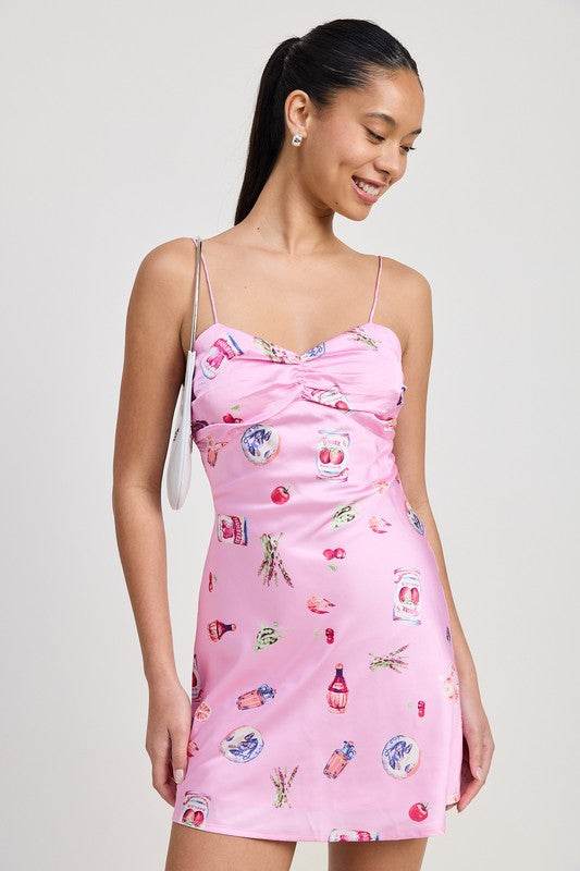 FLORAL MINI SATIN DRESS WITH SPAGHETTI STRAPS - Shop Style & More | Fresh Looks, Everyday Deals & Free Shipping