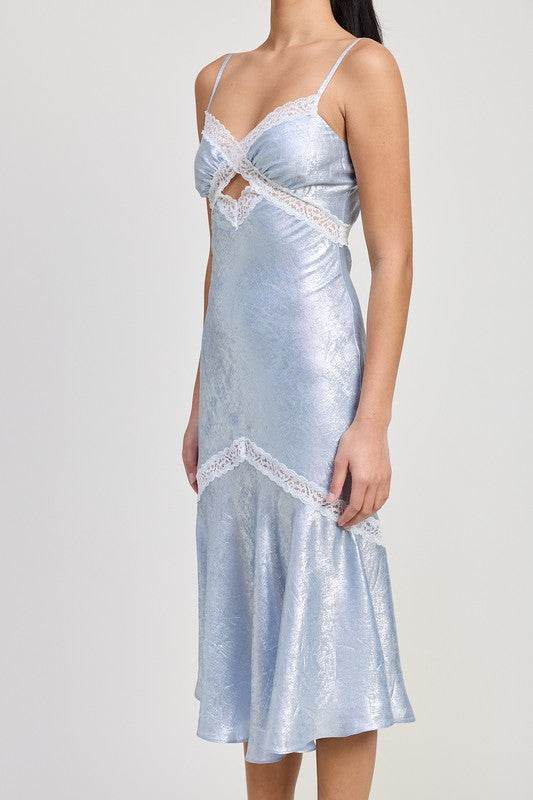 LACE TRIM MIDI SLIP DRESS - Shop Style & More | Fresh Looks, Everyday Deals & Free Shipping