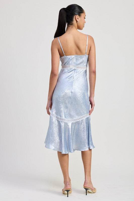 LACE TRIM MIDI SLIP DRESS - Shop Style & More | Fresh Looks, Everyday Deals & Free Shipping