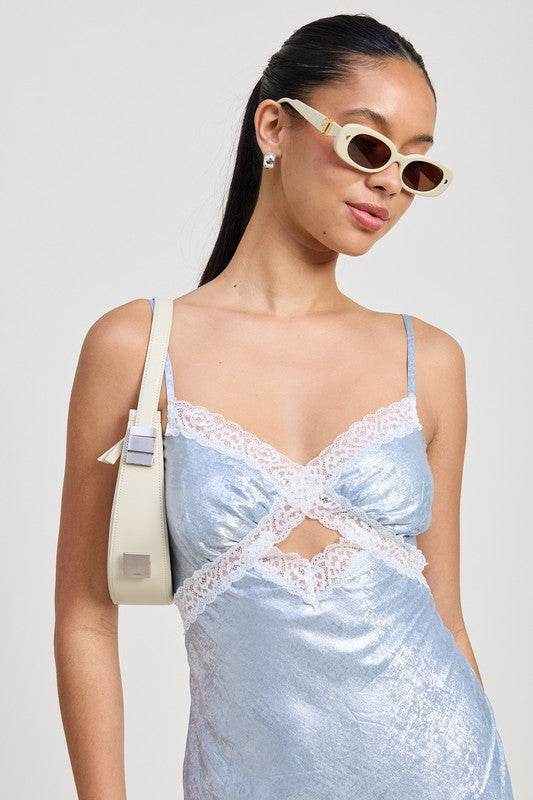 LACE TRIM MIDI SLIP DRESS - Shop Style & More | Fresh Looks, Everyday Deals & Free Shipping