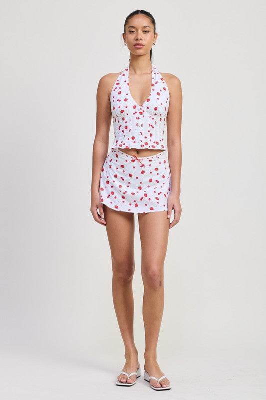 POPLIN PRINT MINI SKIRT WITH RIBBON TRIM - Shop Style & More | Fresh Looks, Everyday Deals & Free Shipping