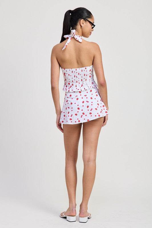 POPLIN PRINT MINI SKIRT WITH RIBBON TRIM - Shop Style & More | Fresh Looks, Everyday Deals & Free Shipping