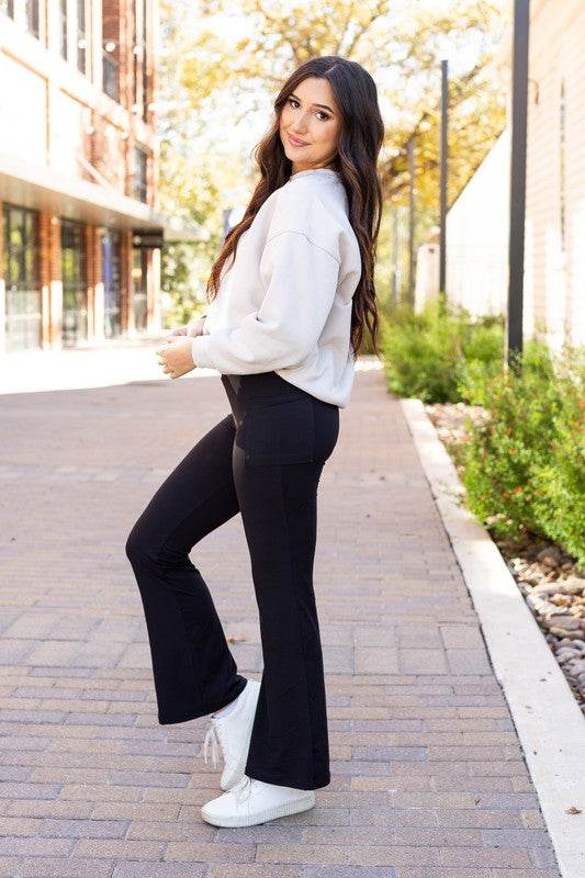 The Vanessa - 30 in Inseam Black Bootcut Leggings - Shop Style & More | Fresh Looks, Everyday Deals & Free Shipping