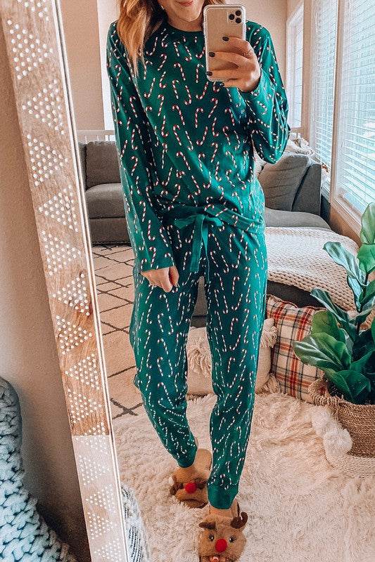 Green Christmas Top and Pants Lounge Set - Shop Style & More | Fresh Looks, Everyday Deals & Free Shipping