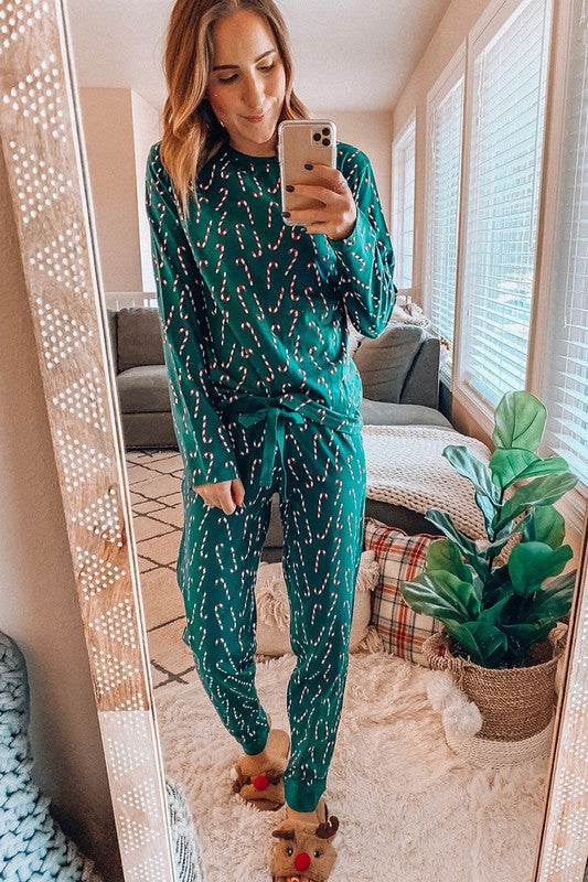 Green Christmas Top and Pants Lounge Set - Shop Style & More | Fresh Looks, Everyday Deals & Free Shipping