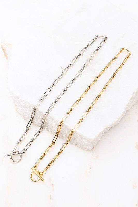 18K STAINLESS STEEL TOGGLE CHAIN NECKLACE - Shop Style & More | Fresh Looks, Everyday Deals & Free Shipping