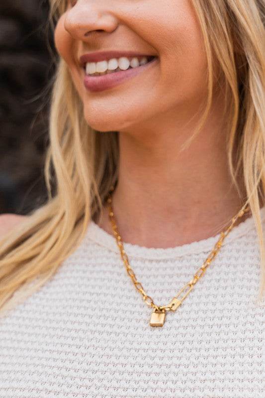 18K STAINLESS STEEL LOCK & CLIP CHAIN NECKLACE - Shop Style & More | Fresh Looks, Everyday Deals & Free Shipping